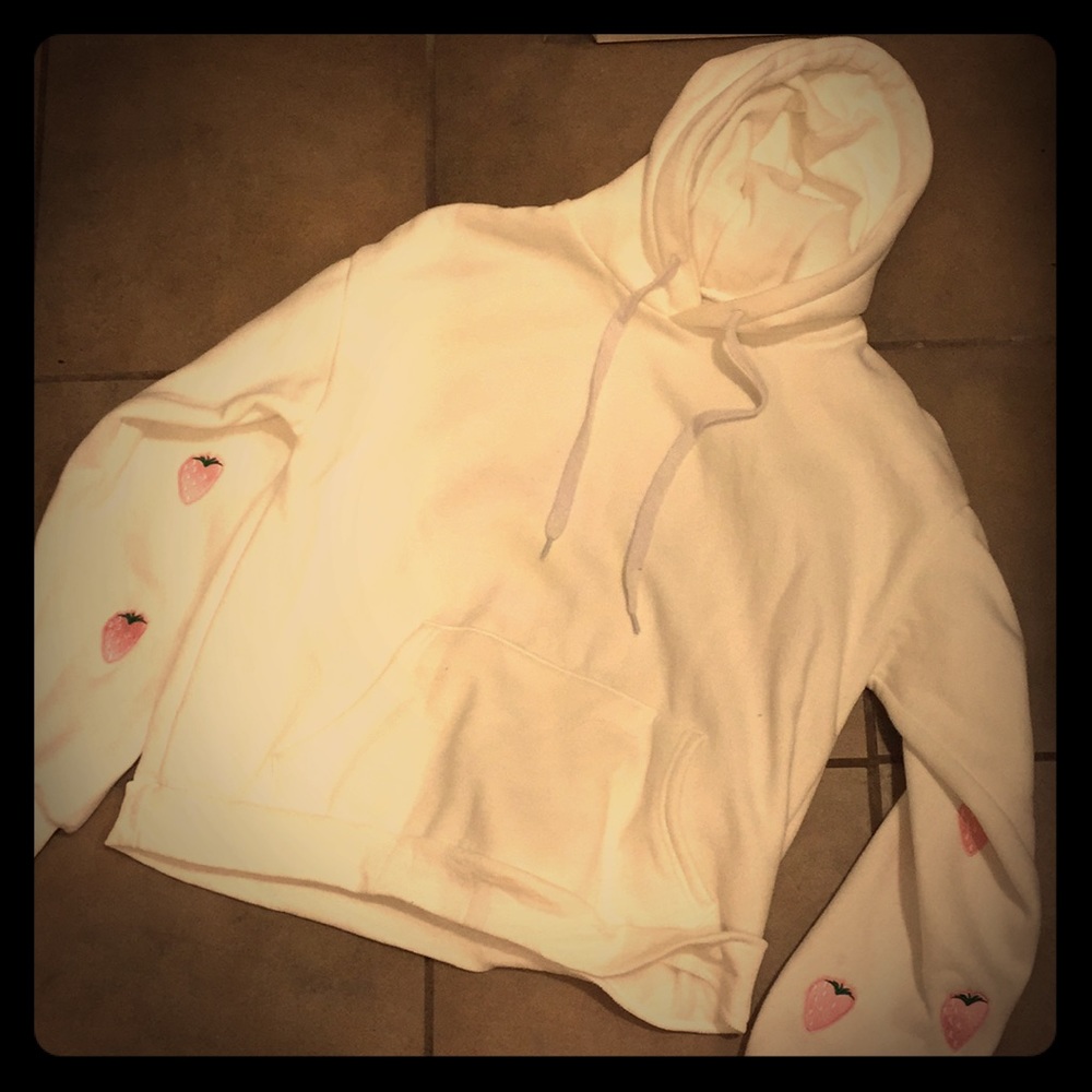 cute japanese strawberry hoodie